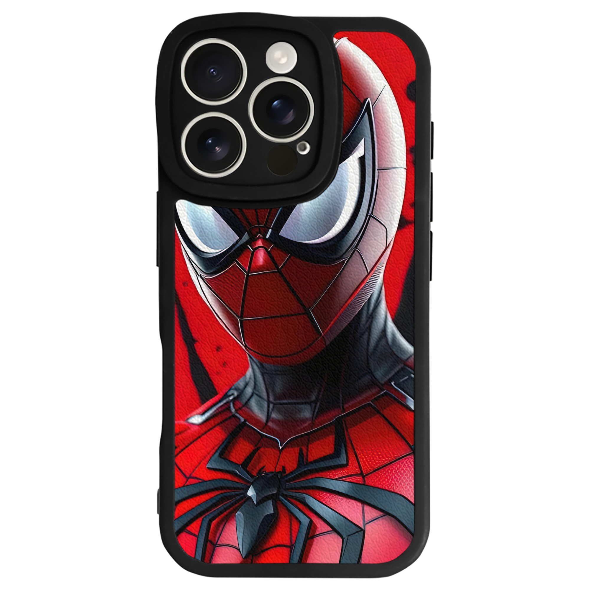 Spider Man スパイダーマン 【iPhone 16シリーズ対応】シリコンスマホケース（レザー調） 材質：シリコン